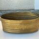 Copper centerpiece, art deco planter floral pattern