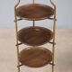Small vintage shelf in brass and wood, design, Italy, 1950s