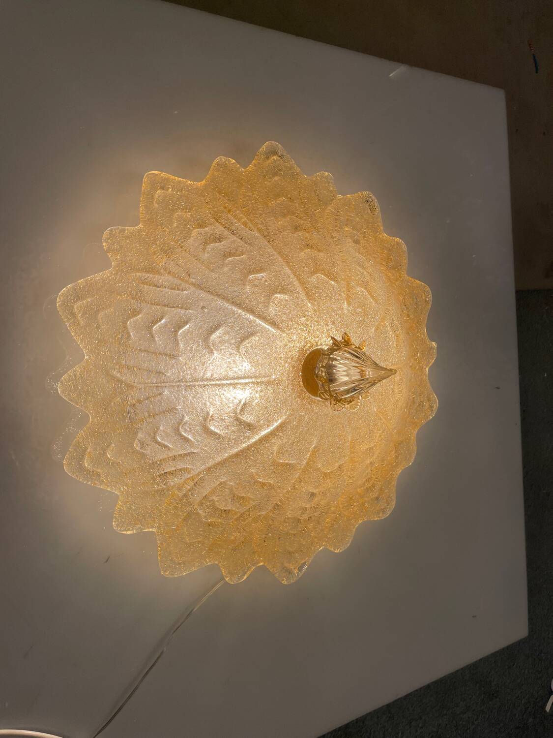 Plafonniers en verre de Murano, ensemble de 2