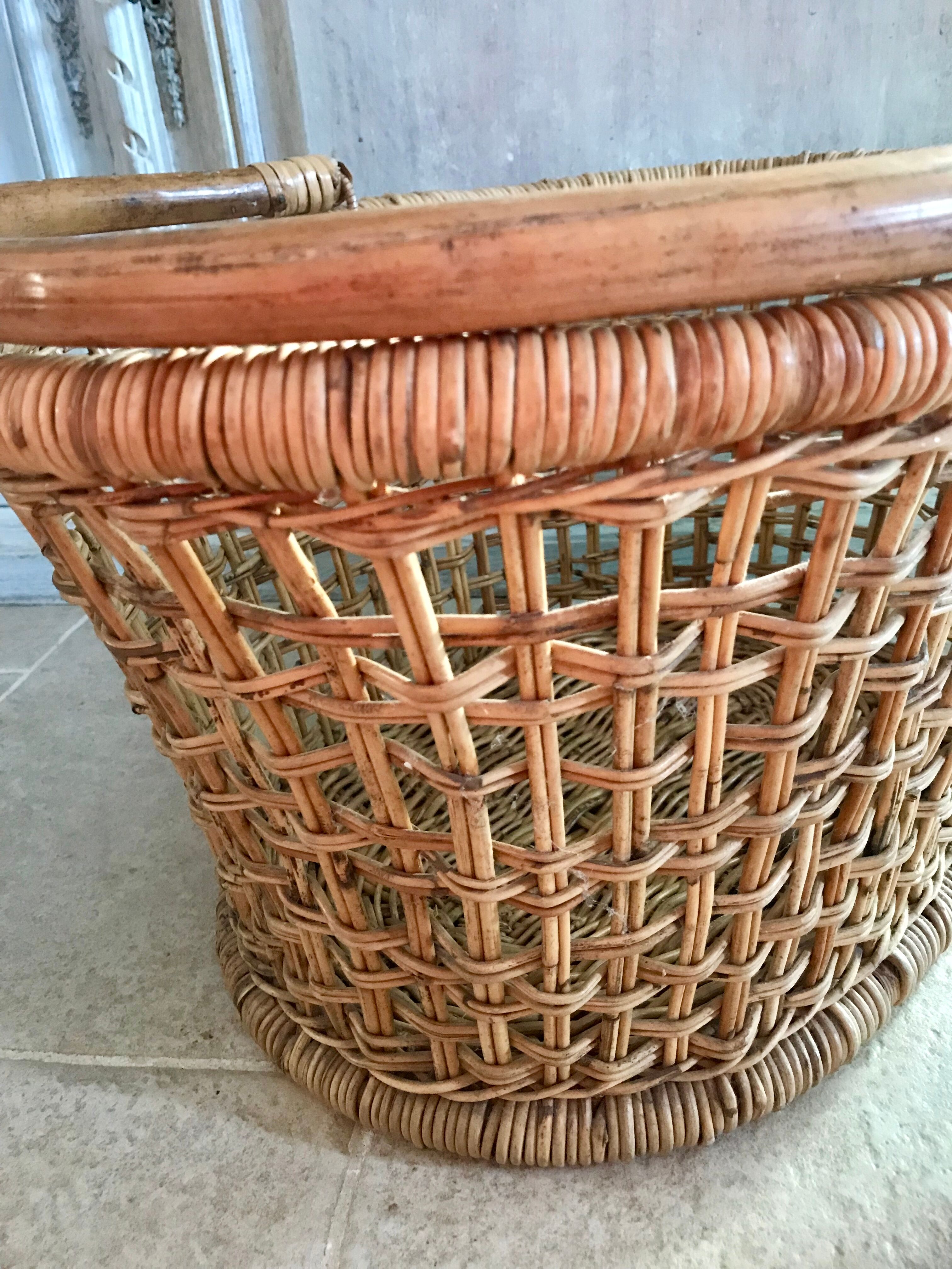 Vintage wicker basket
