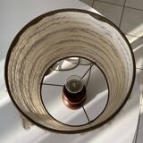 Turned wood lamp from the 1970s