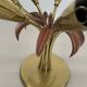 Brass Italian Stilnovo Style Theatre Ceiling Light Flush Mount, Italy, 1950