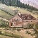 Mountain landscape painting oil on canvas signed