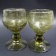 Lot of 8 glasses of wine or water - bubbling glass year 1970