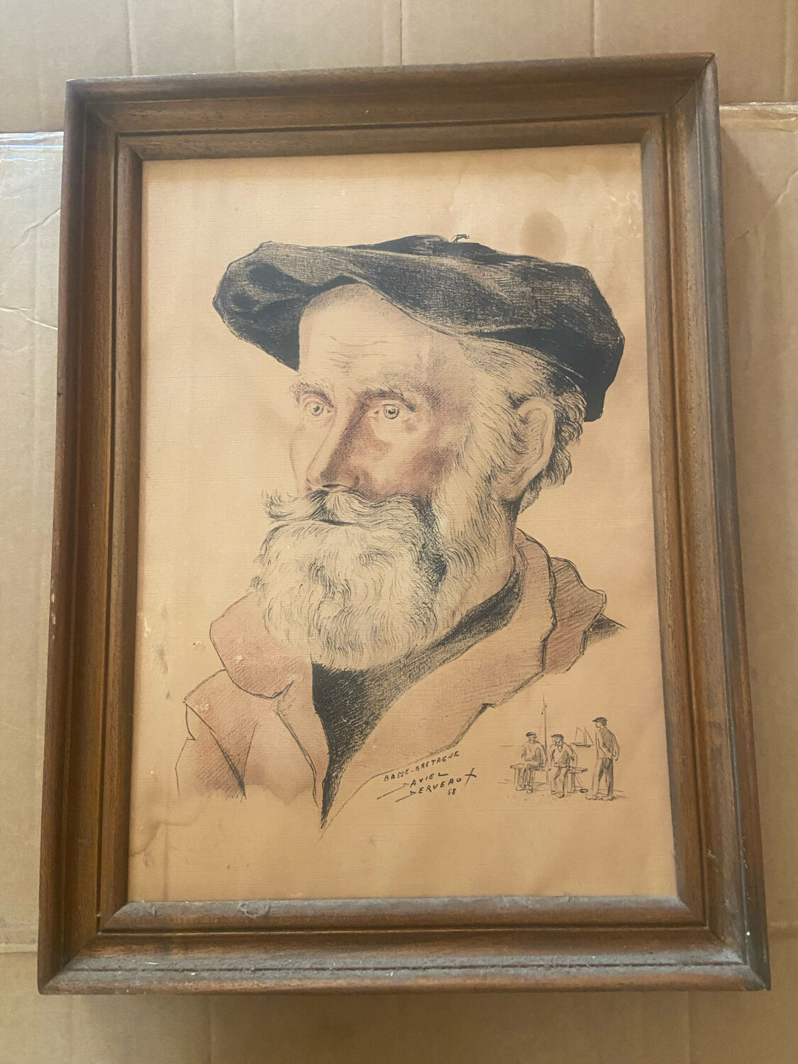 Dessin portrait vintage