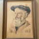 Vintage portrait drawing