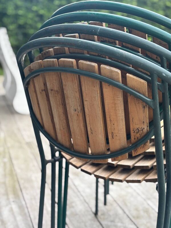 4 chaises de jardin / bistro par Lothar, 50s