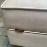 Vintage white bench 1970s art deco