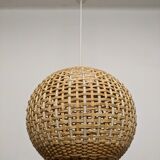 Vintage rattan ball suspension