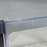Table basse plexiglas et chrome 1970