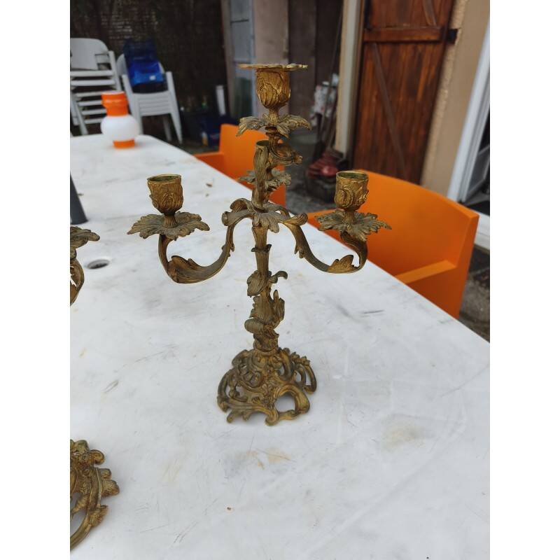Paire de candélabres en bronze XIXe siècle