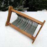 Old wooden vinyl disc holder