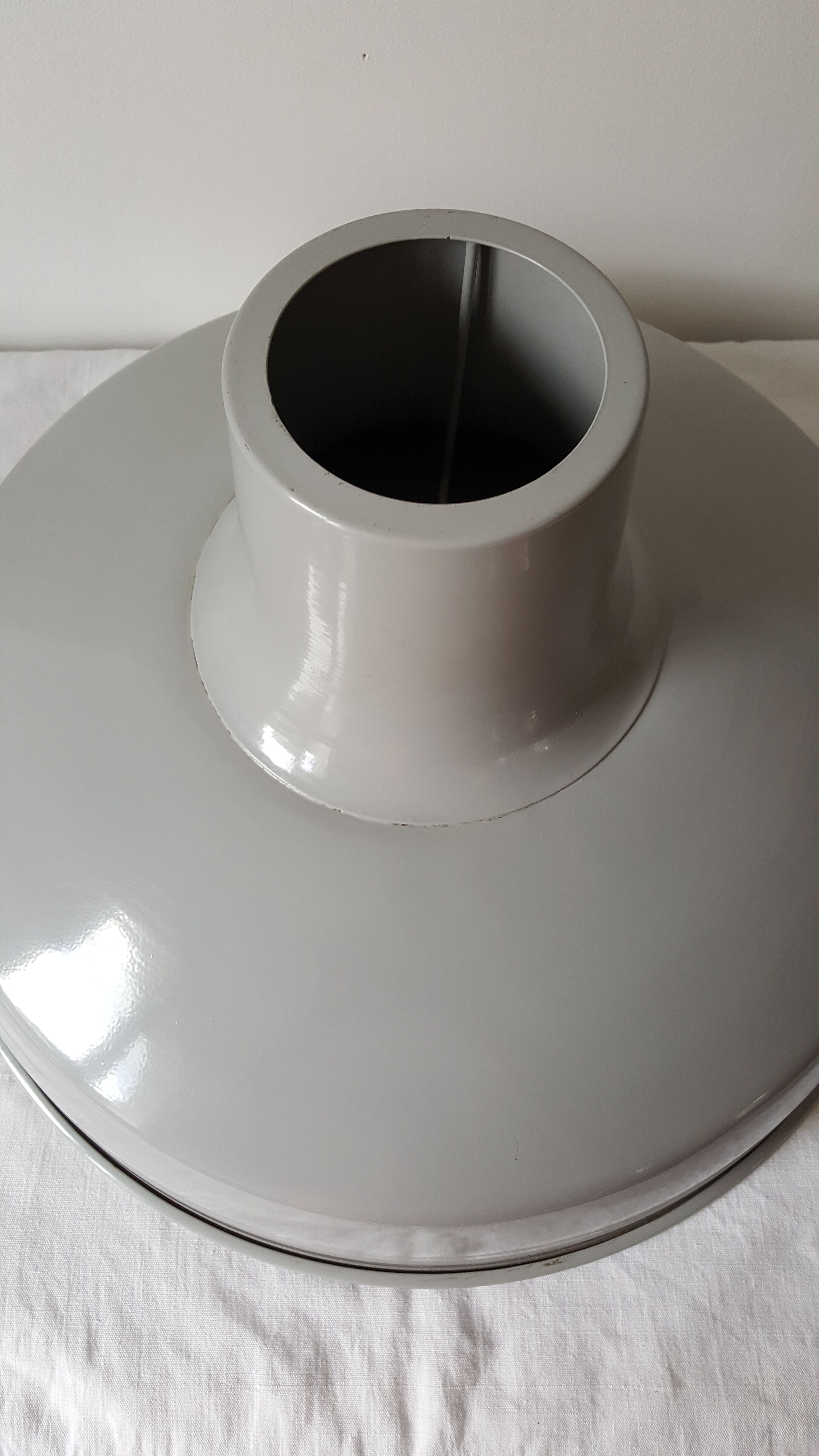 Lampshade suspension vintage industrial grey metal