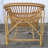 Wicker "shell" armchair, 70