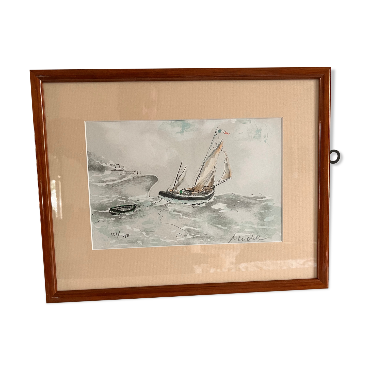 Painting Boat and its canoe