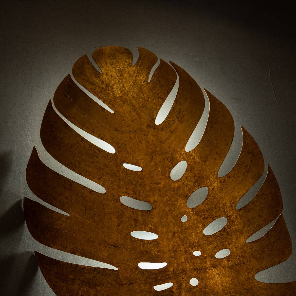 Wonderful 20thc spanish set of six leaf wall lights c.1970
