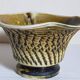 Ceramic planter with vintage scarifications from the 1950s