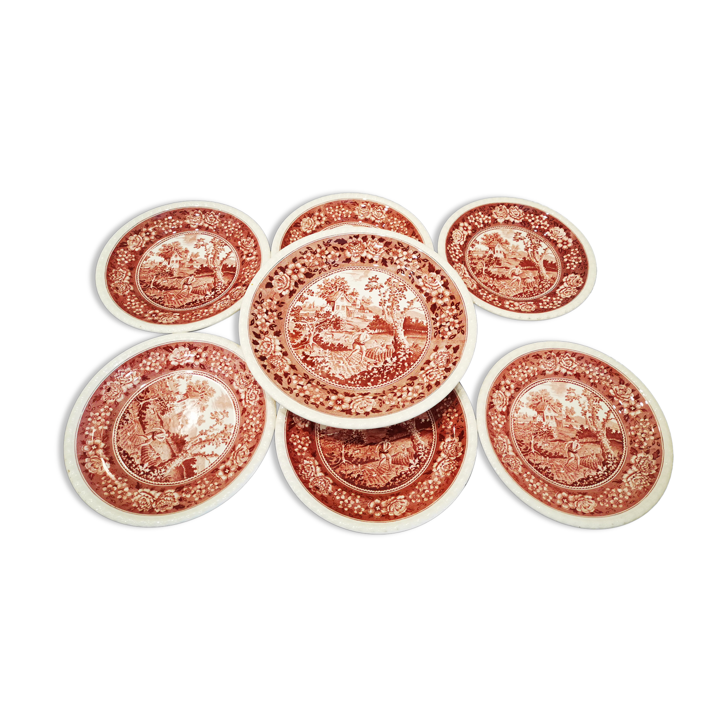 Set of 6 dessert plates and the Villeroy & Boch Rusticana serving dish