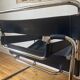 Wassily armchair by Marcel Breuer, midnight blue, Italian edition