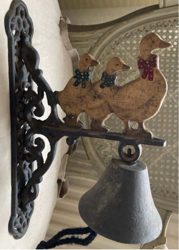 Metal farm bell 3 geese