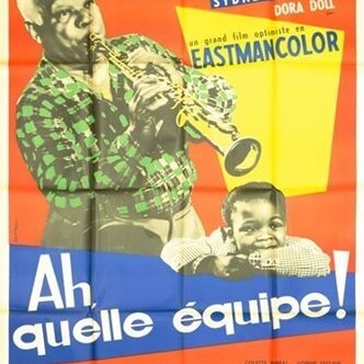 Affiche cinéma originale de 1958.Ah quelle équipe,Jazz,Sydney Bechet