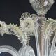 Wonderful large size Venetian chandelier, transparent and gold Murano glass