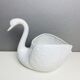 Lot de deux pots de fleur vintage cygne