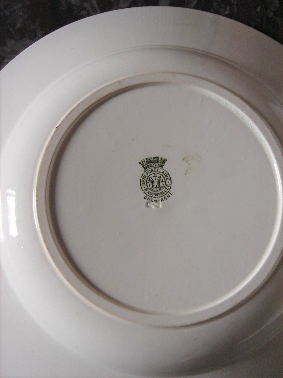 Set dish badonviller collection champagne green