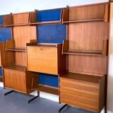 Mid-Century Modern modular wood bookcase from 50s