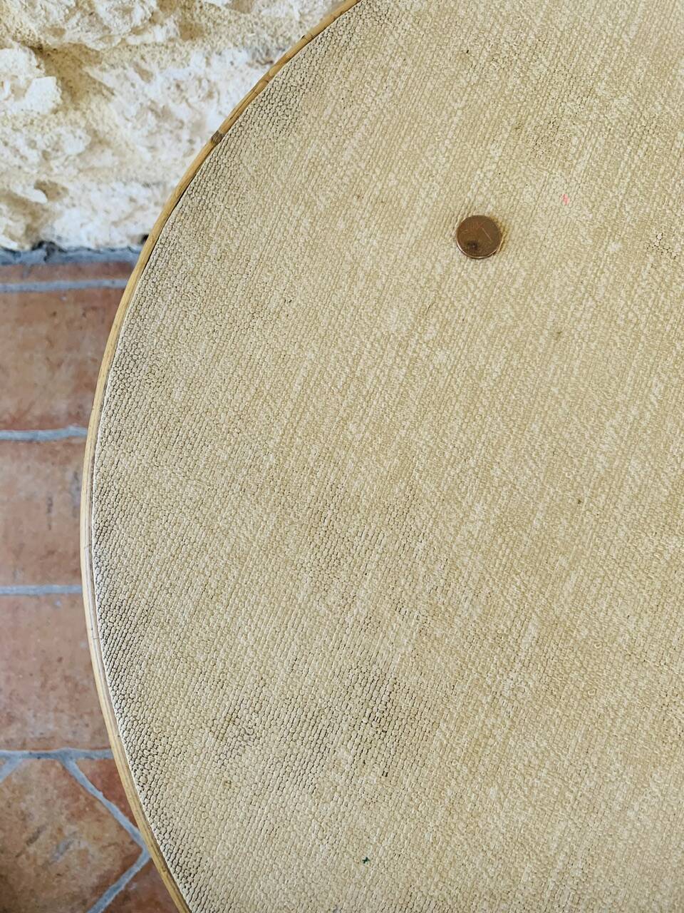 Table d'appoint en bambou et rotin circa 60's