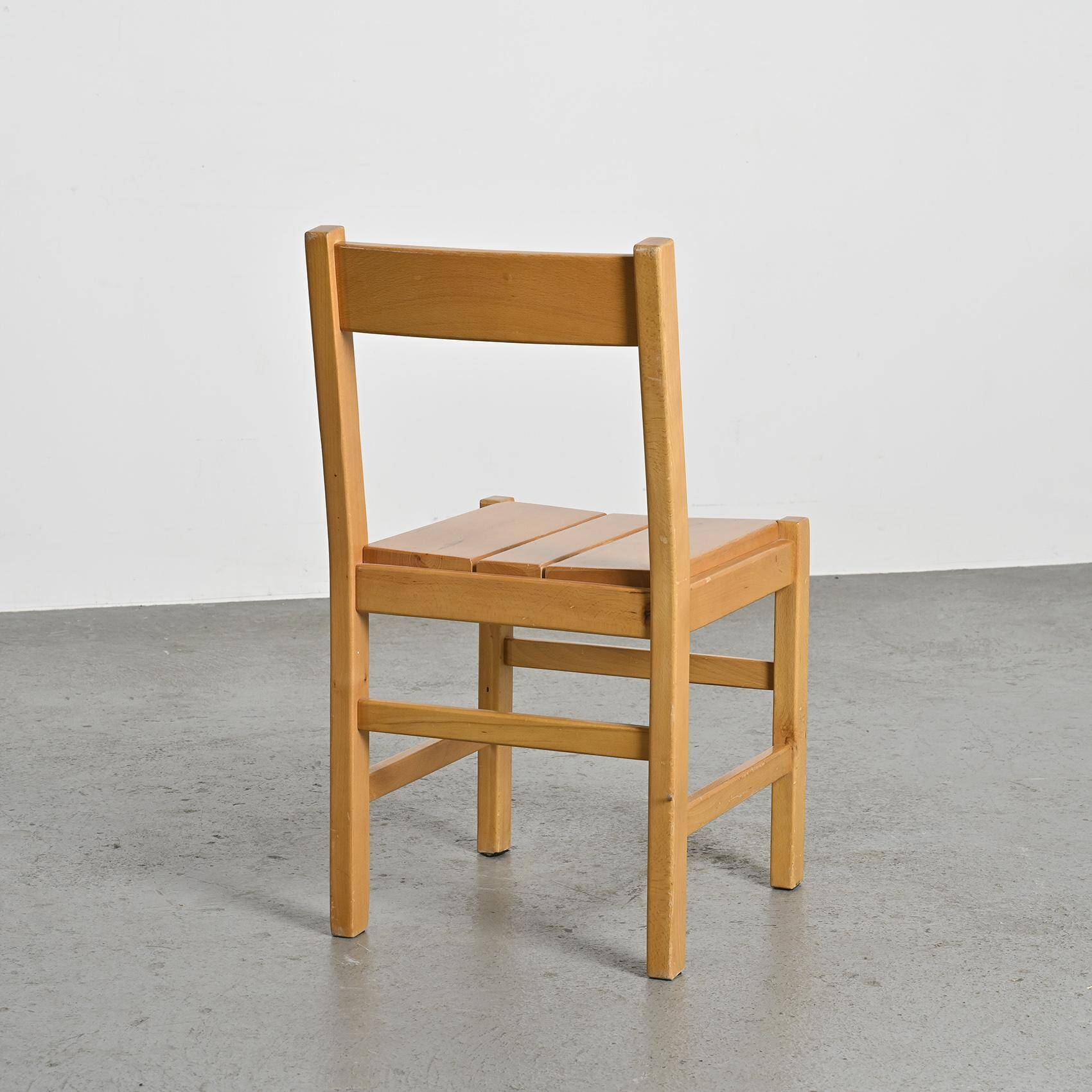 Solid pine chairs, La Cascade Residence, Les Arcs 1600, 1970