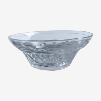 Glass salad bowl from the 50s-60s with gold border