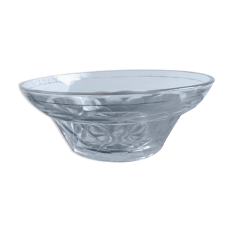 Glass salad bowl from the 50s-60s with gold border