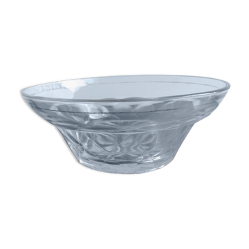 Saladier en verre des années 50-60 liseré or