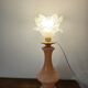 lampe de table en pâte de verre rose de Clichy, très b