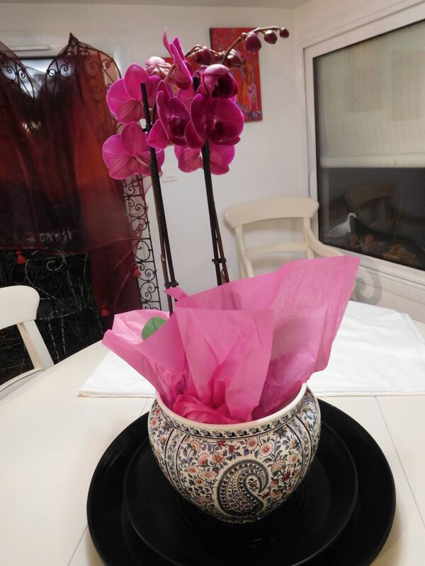 Cache-pot de la faïencerie de Gien