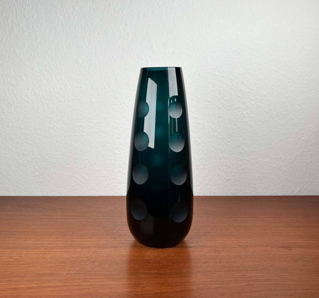 Mid-century German glass vase by Karl Friedrich Glas, 1960s.