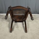 Hairdresser's armchair in solid beech, Louis-Philippe style - Early 20th century