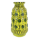 1960s bay keramik vase relief flower decor green yellow black model 76 40
