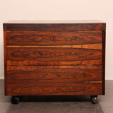 Cube bar in rio-rosewood  designed by Rolf Hesland  for Bruksbo Tegnekontor - Norway - 1960's