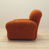 Orange armchair, Italian design, 1970s, production: Italy