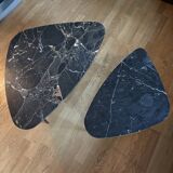 HABITAT Marble and Black Metal Nesting Tables