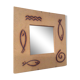 Vintage mirror of the 70s and 80s in concrete signed