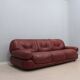 3 seater vintage leather sofa mobil girgi 1970s
