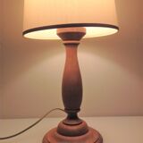 Turned wood lamp vintage 60s-70s