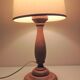 Turned wood lamp vintage 60s-70s