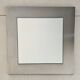 Square mirror on stainless steel base, France 1970s