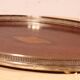 19th century silver-plated metal and mahogany tray