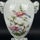 Raynaud Limoges lamp base in porcelain, paradise birds