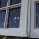 Old oak window H96.9xL81cm small panes